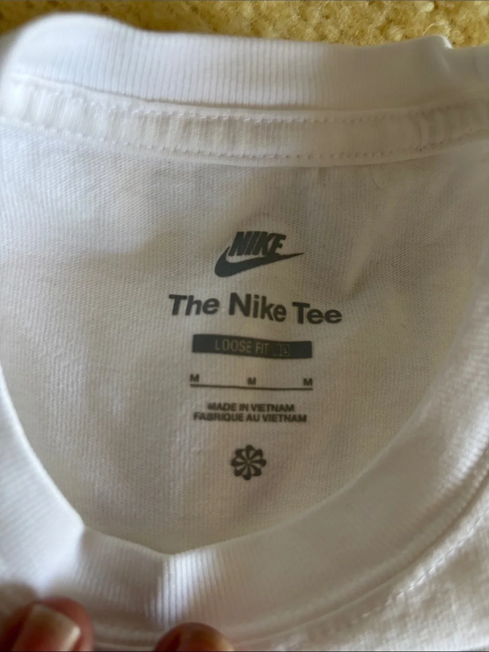 Nike White Tee with Multicolor 'Nike Air' Balloon Graphic